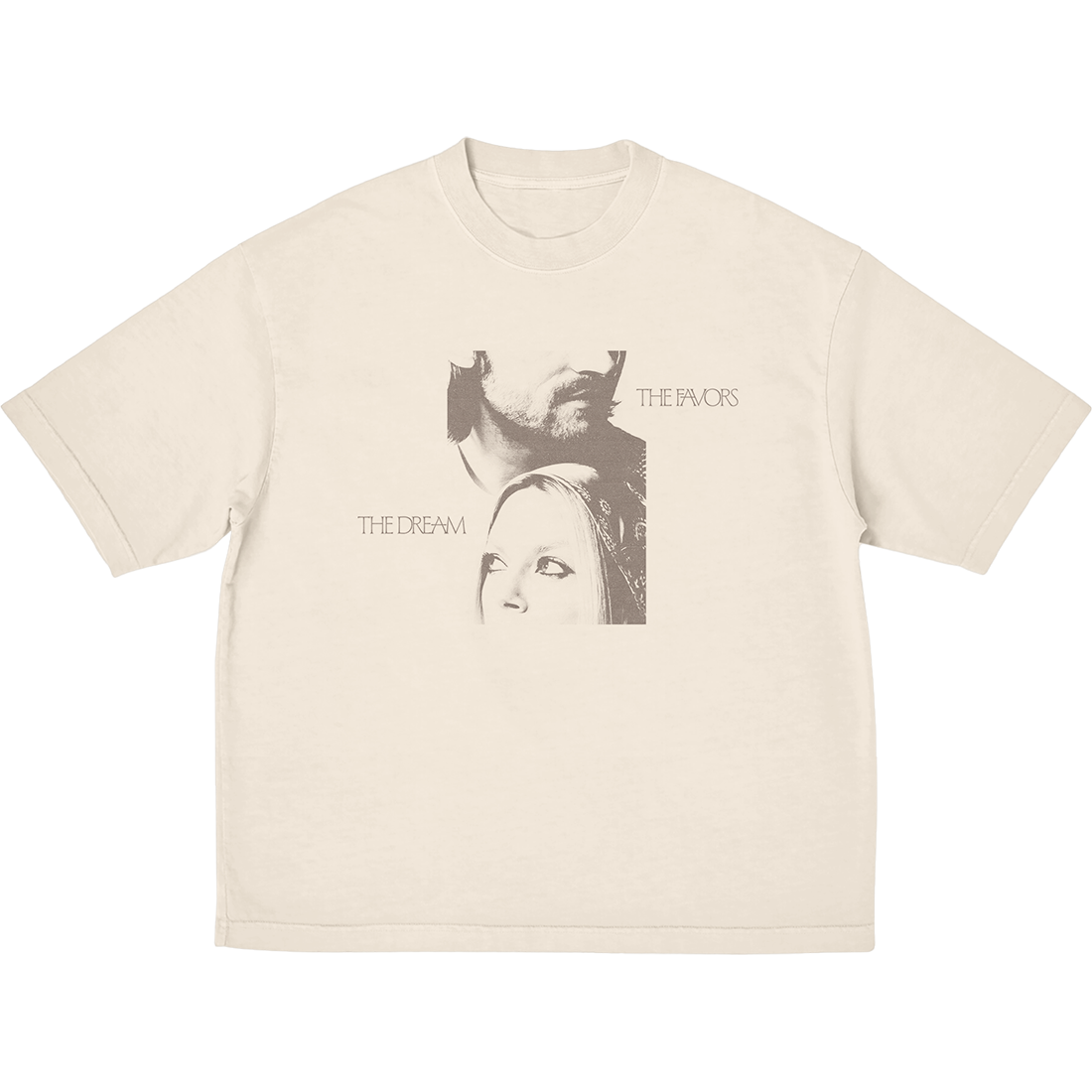 Favors - Stacked Photo Cream T-Shirt
